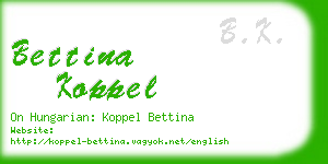 bettina koppel business card